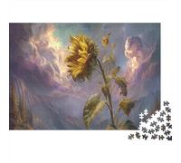 Pastoral Sunflower Field Puzzles 1000 Piece Challenge Toy for Adults Puzzle Game Educational Challenge Home Decoration Gift 52x38cm/1000pcs