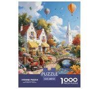 Pastoral Town Jigsaw Puzzles for Adults Interesting Puzzle Game 1000 Jigsaws Educational Games for Adults Gifts 52x38cm/1000pcs