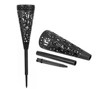 Pastoralist 2Pcs Graves Cemetery Vases with Spikes-Grave Vase with Long Stake Drainage Holes,Graveyard Black Plastic Flower Holder for Gravestone Gravesite Memorial Garden