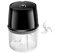 Pastoralist Electric Garlic Chopper USB Rechargeable Mini Chopper 250ML Mini Food Processor Low Noise Garlic Mincer with Divided Cover for Chopping Ginger, Herbs, Chili, Meat Black Garlic Chopper