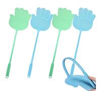 Pastoralist Fly Swatter, Plastic Flyswatters Multi-Pack, Long Hand Flyswatters, Outdoor Fly Swatter for Home, Long Handle Bug for Indoor and Outdoor, 4 pcs Hand Shaped, Swatters, For Indo