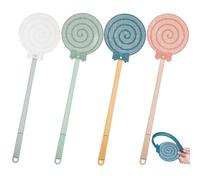 Pastoralist Fly Swatter, Plastic Flyswatters Multi-Pack, Long Hand Flyswatters, Outdoor Fly Swatter for Home, Long Handle Bug for Indoor and Outdoor, 4 pcs Lollipop shape, Swatters, For I
