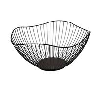 Pastoralist Fruit Basket Metal Bowl Iron Wire Snack Storage Vegetable Holder Wave Shape for Kitchen Countertop Fruit Basket