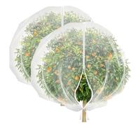 Pastoralist Fruit Tree Blueberry Bush Netting Cover, 2Pcs Fruit Tree Netting, Fine Mesh Blueberry Bush Cover with Zip and Drawstring, Plant Protection Net for Trees, Bushes and Flowers, 1 * 1.2m