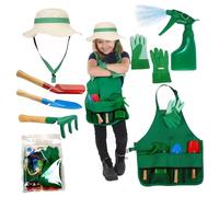 Pastoralist Kids Gardening Set, 7pcs/set Kids Gardening Tools with Sun Hat, Apron, Sprayer, Gloves & Shovels, Toddler Gardening Set, Childrens Gardening Set for Age 3+ Years Old Kids