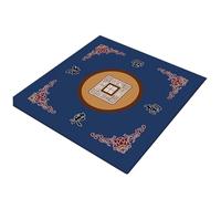 Pastoralist Mahjong Table Mat, Mahjong Mat 32x32'' Anti Slip Table Noise Reduction for Soft & Wear-Resistant Game for Poker, Card, Board & Tile Games Blue