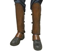 Pastoralist Medieval Boots Men,Leg Armor,Faux Leather Boot Covers Steampunk Spats Greaves Gaiters Legguards Boot Tops The Crusaders Knight Accessoires