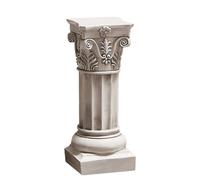 Pastoralist Roman Column Figurine 5.3x5.3x13.6 Realistic White Greek Column Statue DIY Friendly Resin Roman Decor for Hallway, Garden, Yard, Columns And Pillars