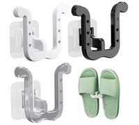 Pastoralist Slipper Rack, 3PCS Waterproof U-shape Wall Mounted Shoe Rack, Self Adhesive Wall Hanging Shoe, Space-Saving Hanger for Door Closet Bathroom Kitchen, Mounted