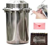 Pastoralist Time Capsules Lockable Stainless Steel Time Capsules Box with Lids, Corrosion-Resistant Waterproof Time Capsules Container for Future Graduation Gift,Gag Toys Practical Jokes