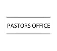 Pastors Office Sign For House (With Strong Adhesive Tape), 3" X 10" Premium Durable For Home & Office,Acrylic Signs For Front Door/Wall/Window, Clear And Easy To Read