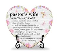 Pastor's Wife Appreciation Gifts, To our Pastor's Wife Desk Decor Heart Keepsake Wood Sign, Thank You Gift for Pastor's Wife, Minister's Wife, Priest's Wife, Religious Christian Gifts for Women -FS327