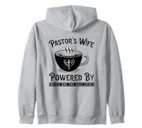 Pastor's Wife Powered by Coffee and The Holy Spirit Zip Hoodie