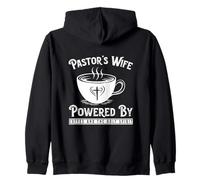Pastor's Wife Powered by Coffee and The Holy Spirit Zip Hoodie