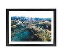 Pastoruri Glacier In Peru Vol.1 Painting Modern Art Framed Print | A2 Black Framed Wall Art | Ready to Hang | Modern Landscape Picture | Living Room Bedroom Lounge Office