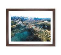 Pastoruri Glacier In Peru Vol.1 Painting Modern Art Framed Print | A3 Walnut Framed Wall Art | Ready to Hang | Modern Landscape Picture | Living Room Bedroom Lounge Office