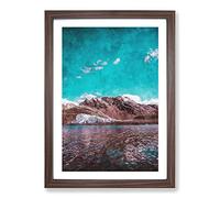 Pastoruri Glacier in Peru Vol.2 Painting Framed Print | A2 Walnut Framed Wall Art | Ready to Hang | Modern Landscape Picture | Living Room Bedroom Lounge Office