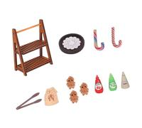 Pastries Miniature Dessert Pallet Wood Fit Most Dollhouses Enhances Creative Play Miniature Cake Plate for Dollhouses Resin Cake Bread for Dollhouses Toy Cake Plate