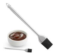 Pastry Brush | Heat Resistant Spread Tool | Stainless Steel Handle Basting Extra Long Detachable Head Oil Brush - for Kitchen Baking Outdoor Grill Barbeque Meat Steak