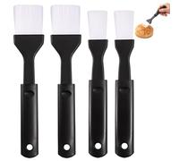 Pastry Brushes, Barbecue Baking Brush Tools, Cooking Brushes for Food Preparation, Oil Brush for Kitchen Use, Set of Two Large and Two Small Black Brushes
