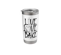 Pastry Chef Baker Live Love Bake Stainless Steel Insulated Tumbler