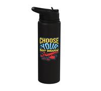 Pastry Chef Choose Your Best Weapon Cake Baker Stainless Steel Insulated Water Bottle