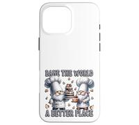 Pastry Chef Dad Gnomes Graphic Bake The World A Better Place Case for iPhone 16 Pro Max