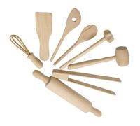 Pastry Chef Set - 10 Inch Kitchen Set, Portable Kitchen Accessory for Girls, Real Wooden Fun Baking Set | Adjustable Complete Cooking Kit for Cooking