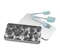 Pastry Cutters - 30 Cutting Shapes, Dishwasher Safe Stainless Steel Dessert Moulds - Ideal for Kitchen, Home, School, Bakery, Birthday, Parties