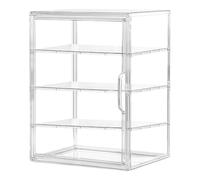 Pastry Display Case Countertop, Acrylic Bakery Display Case, Bread Storage Box 4 Layers, Airtight Acrylic Food Storage Organizer For Kitchen Counter Homemade Sandwich Cookie Bagel Bakery