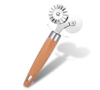 Pastry Double Cutter Wheel for Kitchen, Stainless Steel Pasta Pizza Cutter Wheel Tool with Double Roller for Making Pasta, Pizza, Ravioli, Cookie Cutter