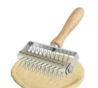 Pastry Dough Roller - Metal Pizza Pin Docker, Baking Kitchen Tool, Crust Puncher Device, Ergonomic Handle Non Stick PizzasPrep Accessory | Metal Dough Docker for Pizza Bread Pastry Baking Kitchen