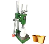 Pastry Dough Tamper Kit Commercial Tart Tamper Hand Arbor Press with 10 Mold for Making Egg Tart, Kitchen Baking Tools, Cast Iron Material(Size:L)