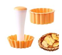 Pastry Dough Tart Tamper Kit - PP 8.5x5x5cm | Non Stick Reusable Tart Press Baking Tool | Easy Pastry Shaper Maker for Cake Cheesecake Cookie Gelatin Tartlet Muffin and Pudding Baking