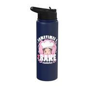 Pastry Lover Sometimes Bake Mistakes Cute Baking Stainless Steel Insulated Water Bottle