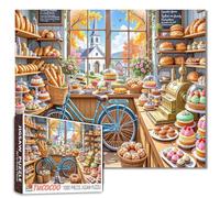 Pastry Shop Jigsaw Puzzle 1000 Pieces for Adults,The Bakery Art Puzzle,Baked Goods Puzzles, Unique Gift for Puzzles Enthusiasts & Art Lovers