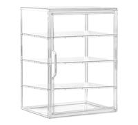 Pastry Showcase, 4 Tier Dessert Dispenser Bread Box | Airtight Acrylic Food Organizer for Homemade Sandwiches Biscuits Bagels