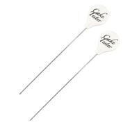 Pastry Testing Needle Kitchen Baking Tool 2 Pcs Cake Tester Stainless Steel Stick for Doneness Kitchen Auxiliary Bake Test Tools for Baking Accuracy White