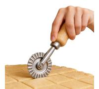 Pastry Wheel, Dough Cutter With Wooden Handle, Pasta Cutter With 3.8 cm Diameter - For Preparing Dough, Pizza Crust And