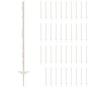 Pasture Fence Posts 103 cm White 40 Pieces - Fence Equipment by Wiesenfield White