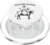 Pasture Raised Eggs Chicken Pork Organic Beef Cow Pig Farmer PopSockets PopGrip for MagSafe