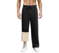 PASUDA Men's Fleece Joggers Warm Jogging Bottoms Sherpa Winter Sweatpants | Sherpa Lined Sweatpants Drawstring, Elasticated Waist Tracksuit Bottoms with Pockets, Soft Plush Trousers, Casual Pants