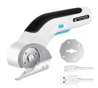 PASUKTER Cordless Electric Scissors,3.6V USB Type-C Rechargeable Electric Fabric Scissors, 320 Cuts/Min, Portable Cordless Power Rotary Cutter for Cloth, Cardboard, Carpet, and Leather