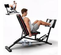 PASYOU Leg Press Machine, Adjustable Weight Bench with Leg Extension, 1300LBS Weight Capacity Leg Press Machines for Home Gym Full Body Exercise, Leg Workout Equipment with Dumbbell Rack