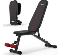 PASYOU Weight Bench Foldable Adjustable Strength Fitness Decline Incline and Flat Bench Press for Gym, Workout and Exercise,Black