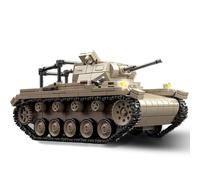 Pasyru Technik WW2 Military Tank Building Kit, 858 PCS Tank Block Model Set, Adult Collectible Model Tanks Kits to Build, Gifts for Boy Toys, Compatible with Main Brands