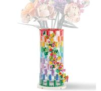 Pasyru Vase for 10280 Building Block Set, 499 PCS Transparent Vase Flower Display Stand Architecture Brick Model Kit, Desktop Decor for Home Office Living Room, Compatible with Main Brands Bouquet