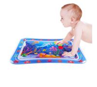 Pat and Play Water Mat,Sea-Themed Inflatable Playmat Visual Stimulation - Large Play Activity Center Water Playmat Sensory Pad Promote Development