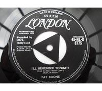 Pat Boone - Boone, Pat I'll Remember Tonight 7" London HLD8775 EX 1959