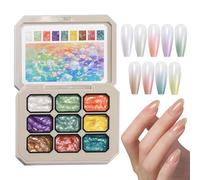 Pat Gel Polish, Gradient Painting Gel, 9-Color Nail Nail Nail Design Palette, Creative Art Accessory Kit for Girls, Manicure Painting for Nail Nail Design Studio Home Salon Use, 22.5g